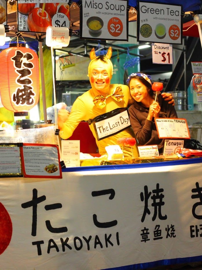 ニュージーランドでたこ焼き屋台に立つ森田松之助